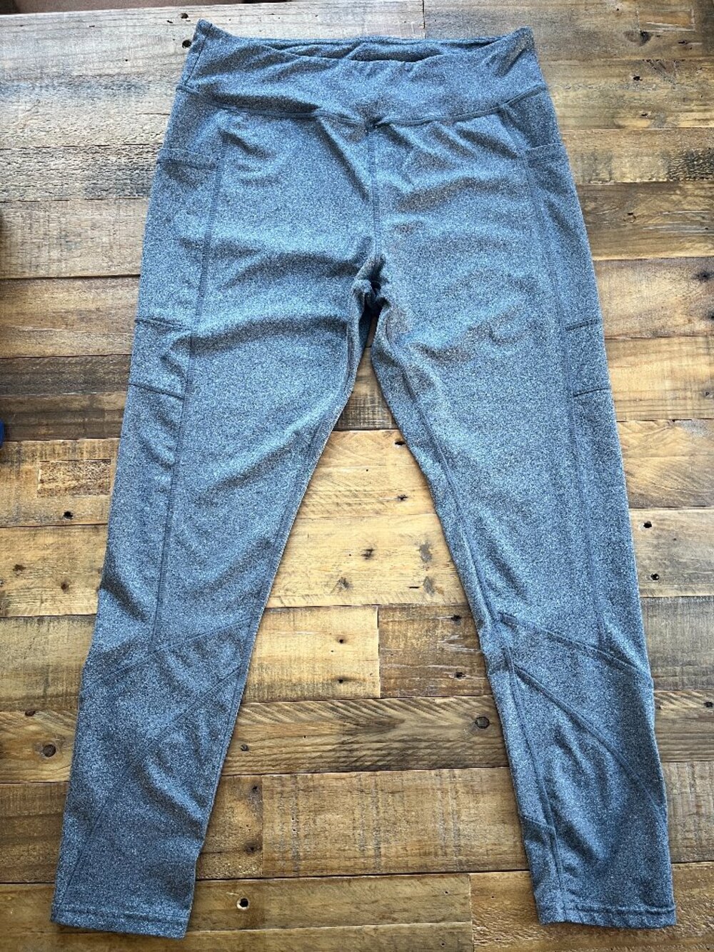 Fitkicks Heathered Gray Side Pocket Leggings XL